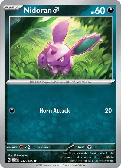 Nidoran M — SV: 151 032/165