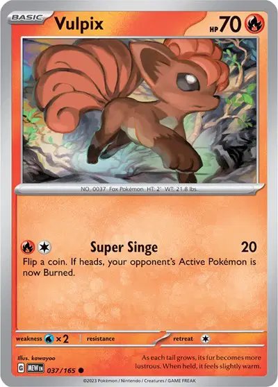 Vulpix — SV: 151 037/165