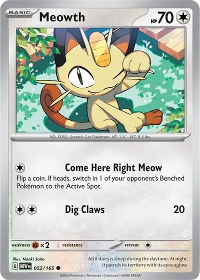 Meowth — SV: 151 052/165