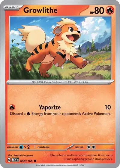 Growlithe — SV: 151 058/165
