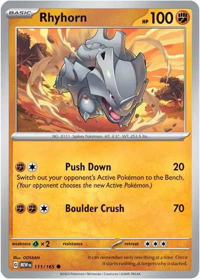 Rhyhorn — SV: 151 111/165