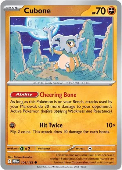 Cubone — SV: 151 104/165