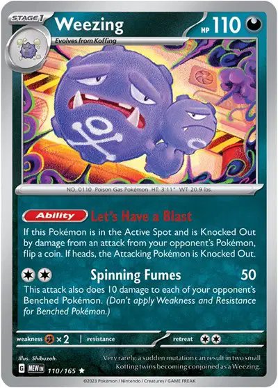 Weezing — SV: 151 110/165