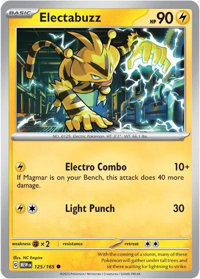 Electabuzz — SV: 151 125/165