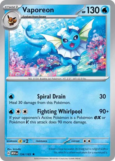 Vaporeon — SV: 151 134/165