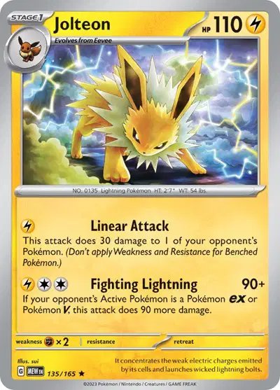 Jolteon — SV: 151 135/165