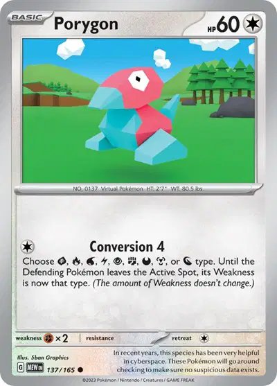 Porygon — SV: 151 137/165