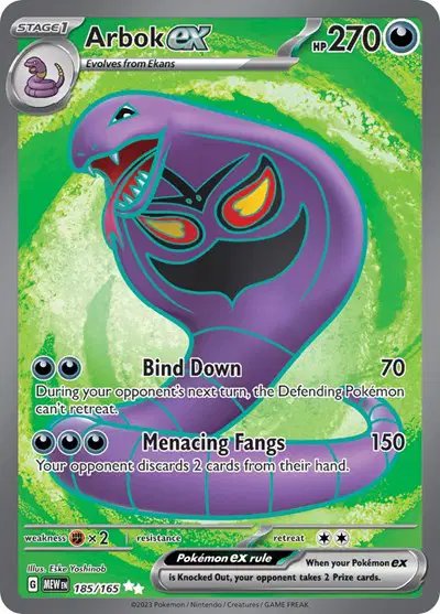 Arbok ex — SV: 151 185/165