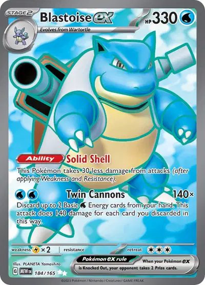 Blastoise ex — SV: 151 184/165