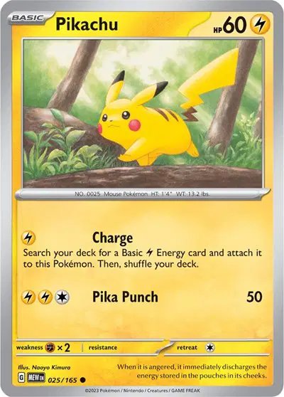Pikachu — SV: 151 025/165