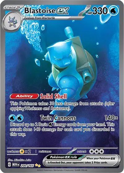 Blastoise ex — SV: 151 200/165