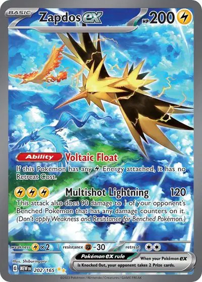 Zapdos ex — SV: 151 202/165