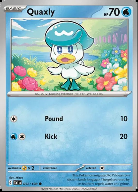 Quaxly — Scarlet & Violet Base Set 052/198