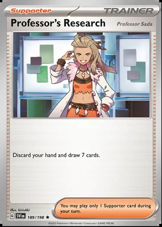 Professor's Research (Professor Sada) — Scarlet & Violet Base Set 189/198