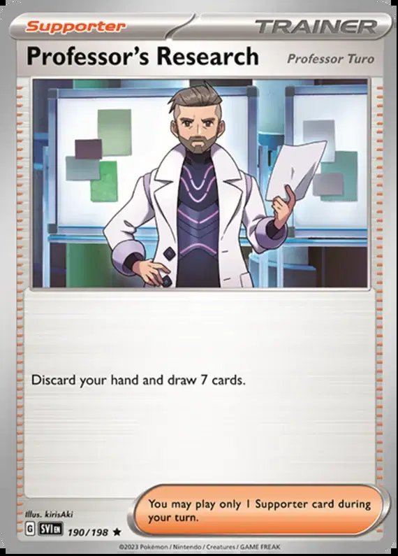 Professor's Research (Professor Turo) — Scarlet & Violet Base Set 190/198