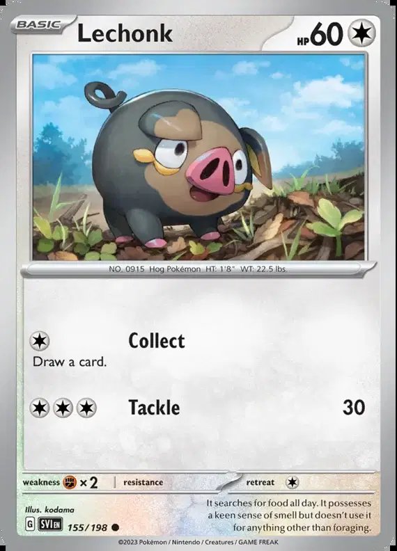 Lechonk — Scarlet & Violet Base Set 155/198