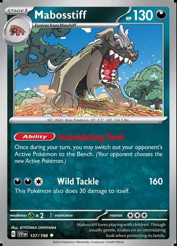 Mabosstiff — Scarlet & Violet Base Set 137/198