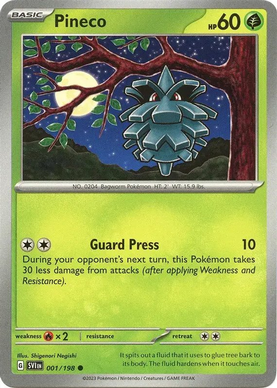 Pineco — Scarlet & Violet Base Set 001/198