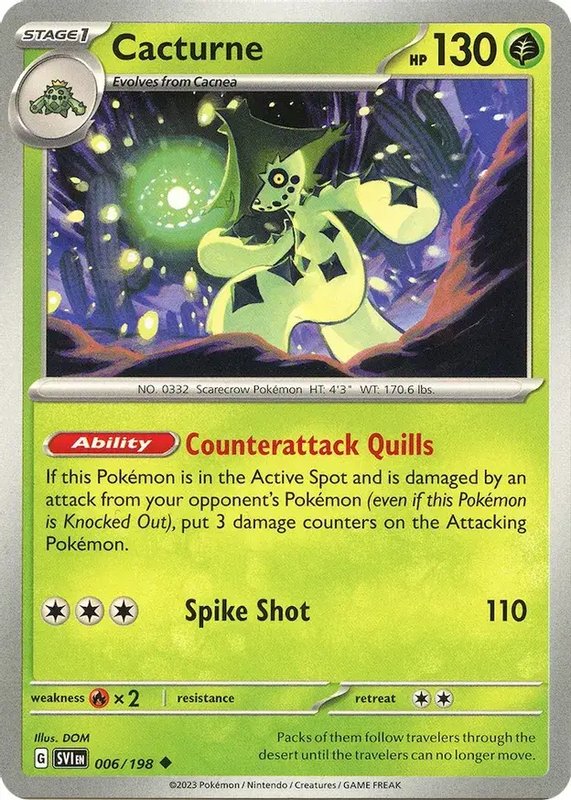 Cacturne — Scarlet & Violet Base Set 006/198