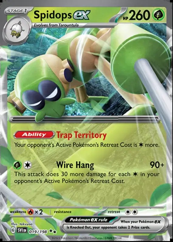 Spidops ex — Scarlet & Violet Base Set 019/198