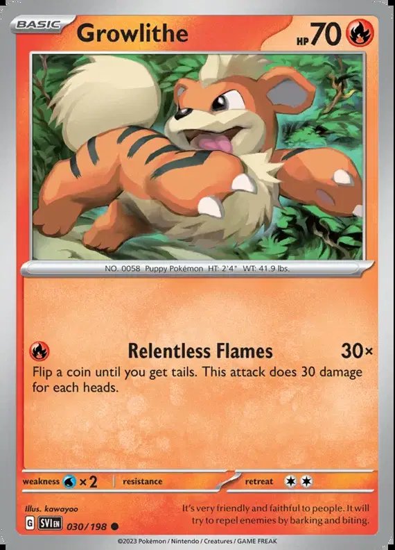 Growlithe — Scarlet & Violet Base Set 030/198