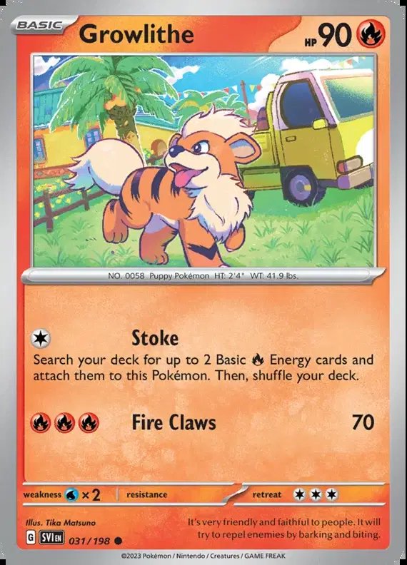 Growlithe — Scarlet & Violet Base Set 031/198