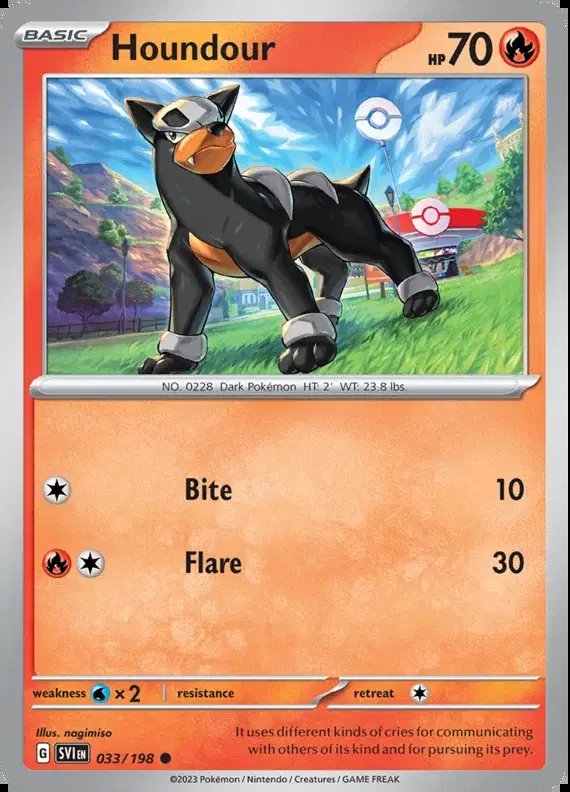 Houndour — Scarlet & Violet Base Set 033/198