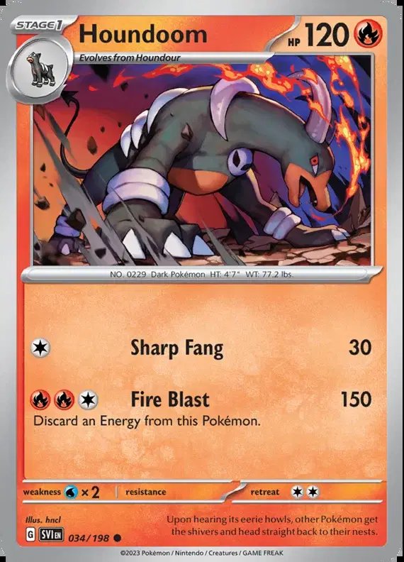 Houndoom — Scarlet & Violet Base Set 034/198