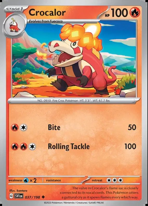 Crocalor — Scarlet & Violet Base Set 037/198