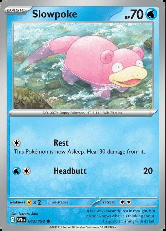 Slowpoke — Scarlet & Violet Base Set 042/198
