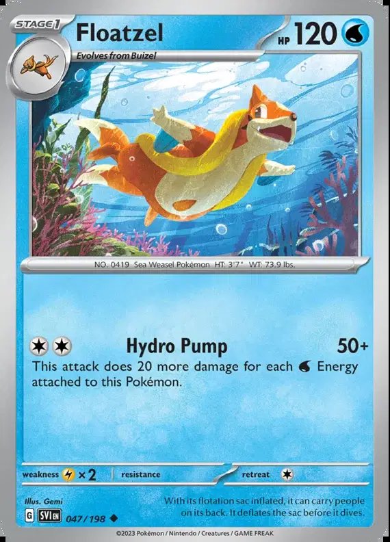 Floatzel — Scarlet & Violet Base Set 047/198