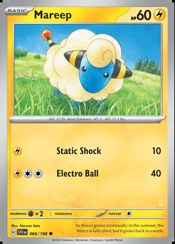 Mareep — Scarlet & Violet Base Set 066/198