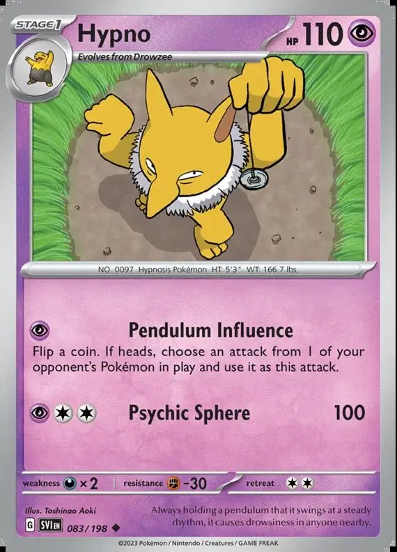 Hypno — Scarlet & Violet Base Set 083/198