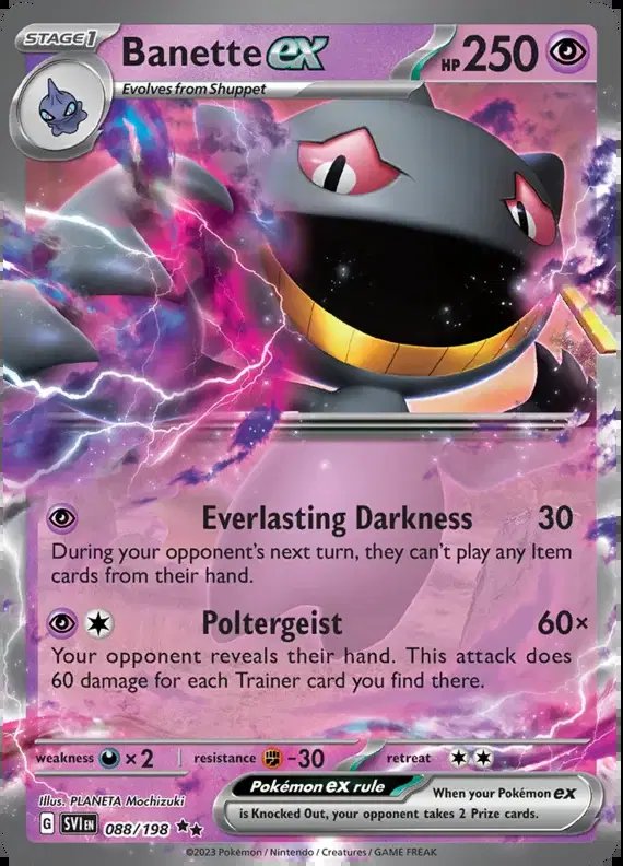 Banette ex — Scarlet & Violet Base Set 088/198