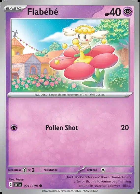 Flabebe — Scarlet & Violet Base Set 091/198