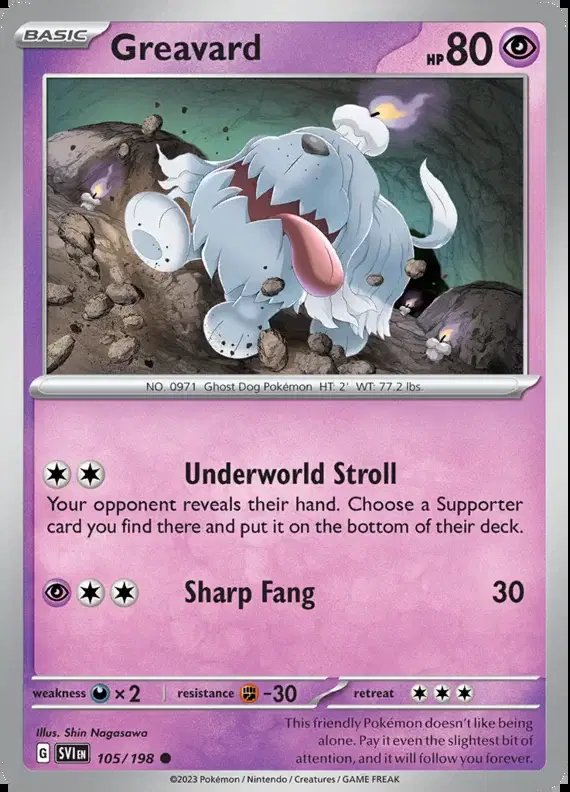 Greavard — Scarlet & Violet Base Set 105/198