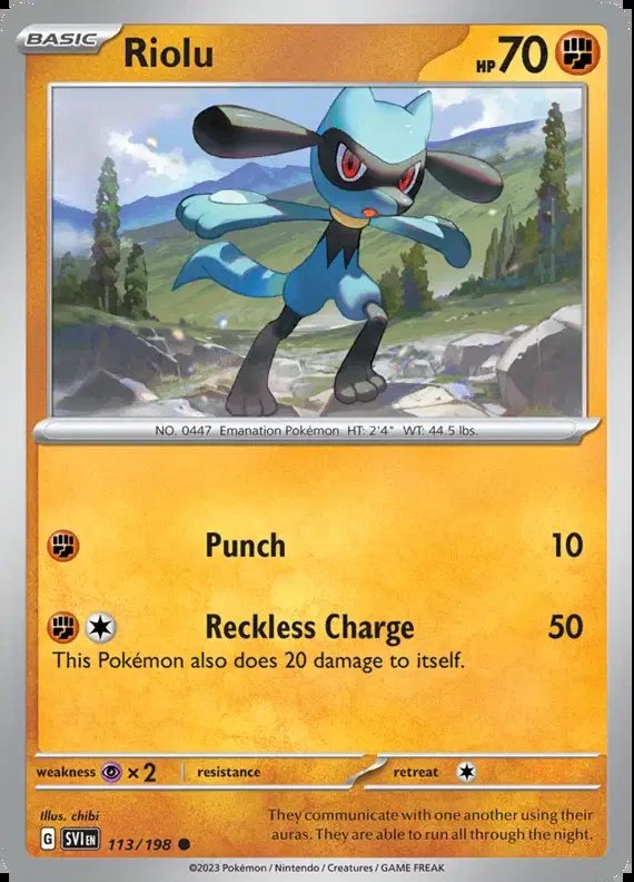 Riolu — Scarlet & Violet Base Set 113/198