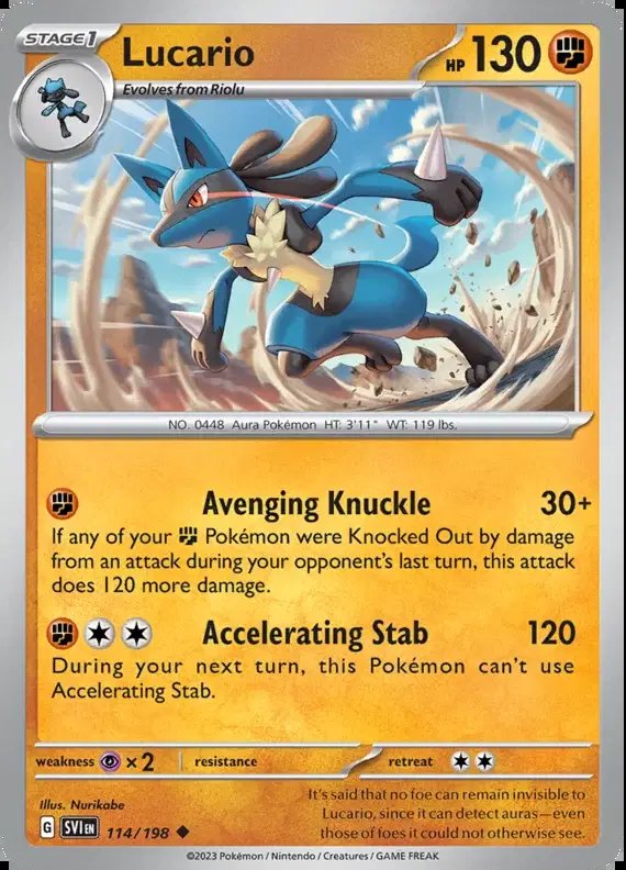 Lucario — Scarlet & Violet Base Set 114/198
