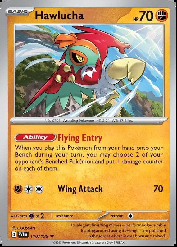 Hawlucha — Scarlet & Violet Base Set 118/198