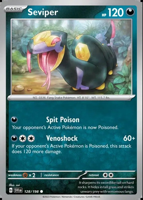 Seviper — Scarlet & Violet Base Set 128/198
