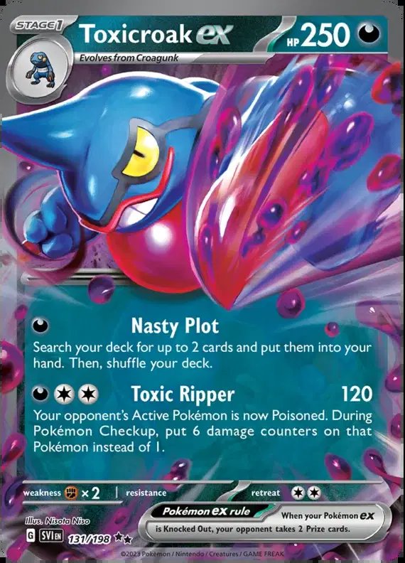 Toxicroak ex — Scarlet & Violet Base Set 131/198