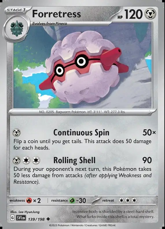 Forretress — Scarlet & Violet Base Set 139/198