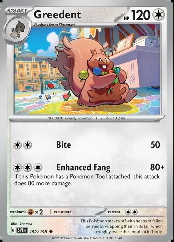 Greedent — Scarlet & Violet Base Set 152/198