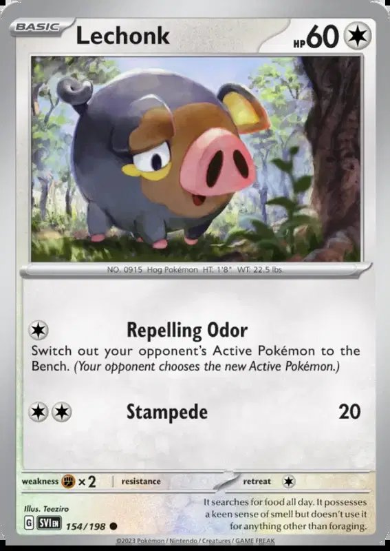 Lechonk — Scarlet & Violet Base Set 154/198