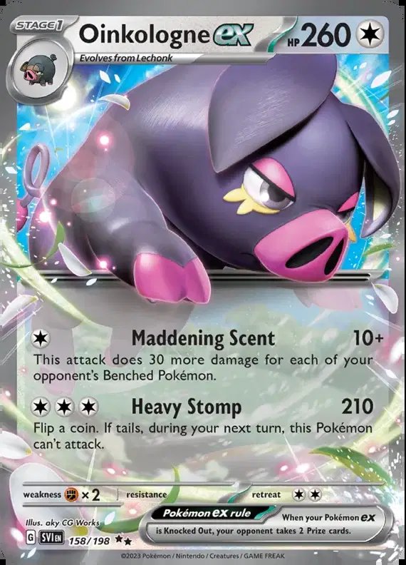 Oinkologne ex — Scarlet & Violet Base Set 158/198