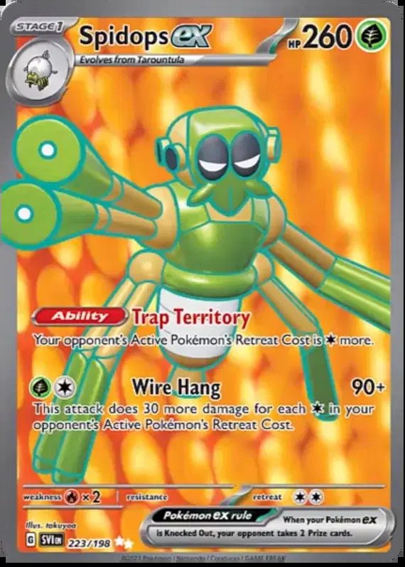 Spidops ex — Scarlet & Violet Base Set 223/198