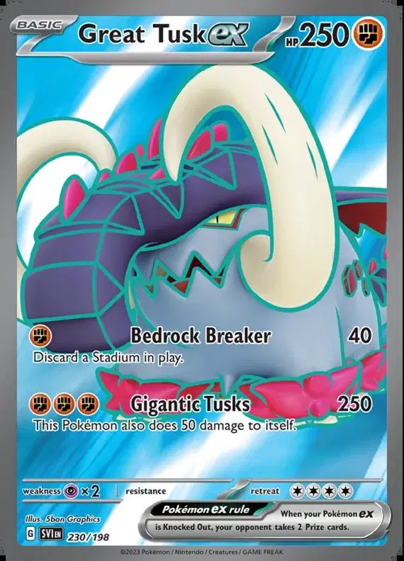 Great Tusk ex — Scarlet & Violet Base Set 230/198