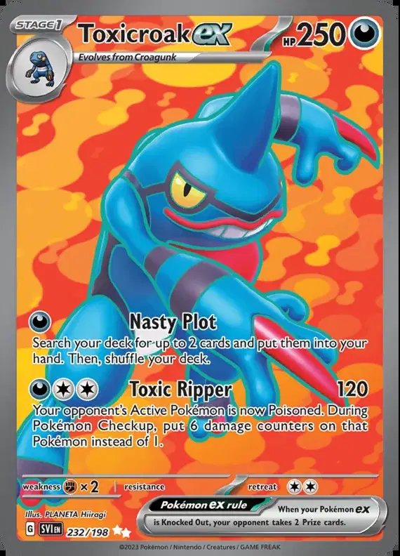 Toxicroak ex — Scarlet & Violet Base Set 232/198