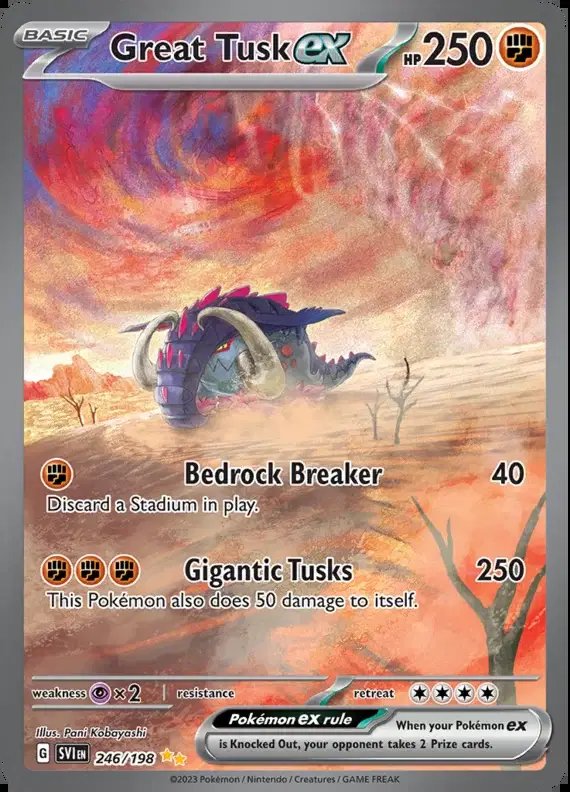 Great Tusk ex — Scarlet & Violet Base Set 246/198