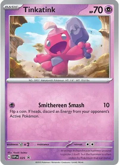 Tinkatink (Cosmo Holofoil) — Scarlet & Violet Promo 025